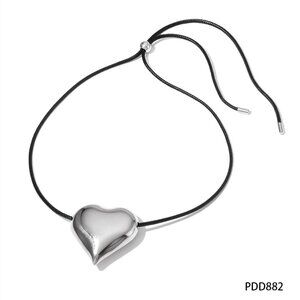 Simple Style Heart Shape Stainless Steel Pendant Necklace